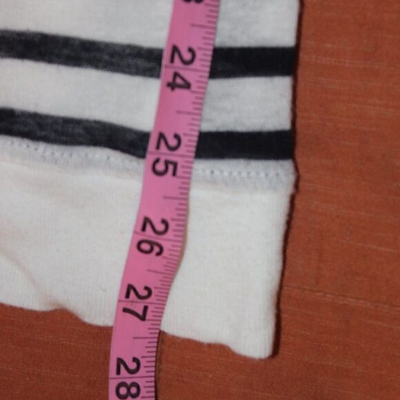 Alexander Wang Black & White Striped Long Sleeve Round Neck Blouse Women's SZ S - Picture 2 of 11